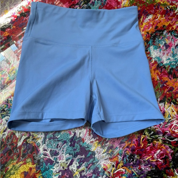 Women's Blue High-Waisted Tala Shorts - Picture 1 of 3